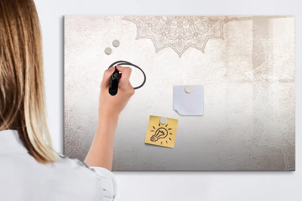Tableau magnétique décoratif à dessiner motif graphique