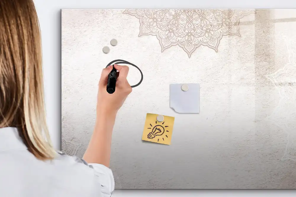 Tableau magnétique décoratif à dessiner motif graphique