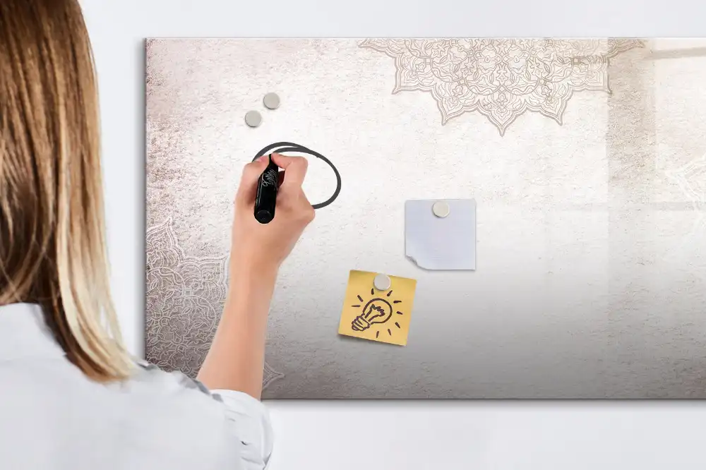 Tableau magnétique décoratif à dessiner motif graphique