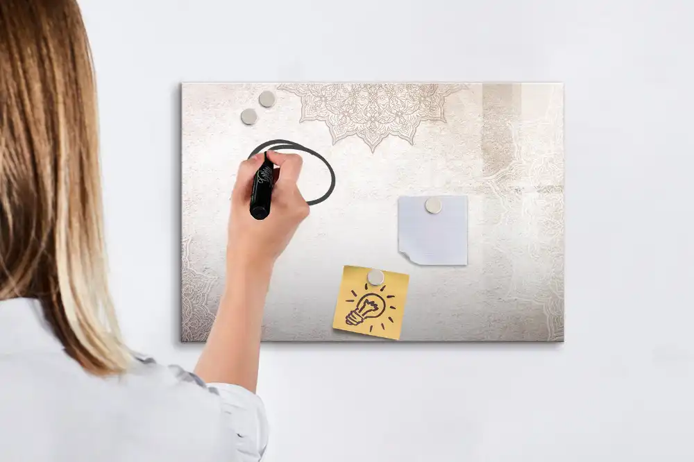 Tableau magnétique décoratif à dessiner motif graphique
