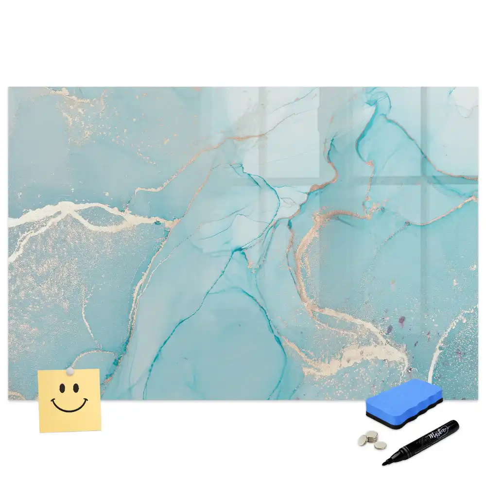 Tableau magnétique mural à dessiner motif marbre