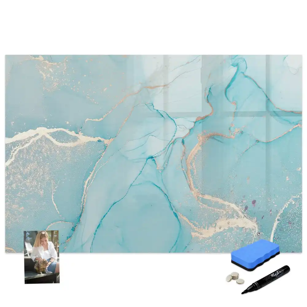 Tableau magnétique mural à dessiner motif marbre
