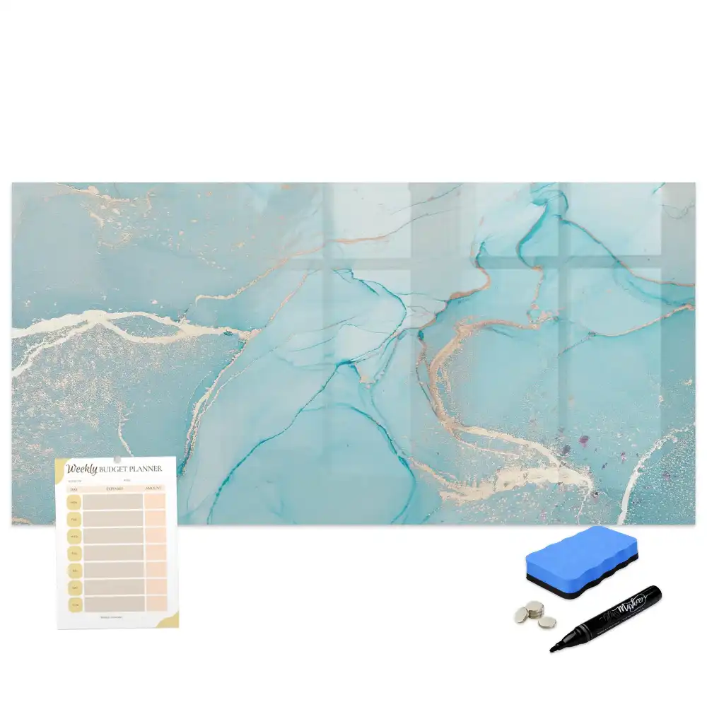 Tableau magnétique mural à dessiner motif marbre