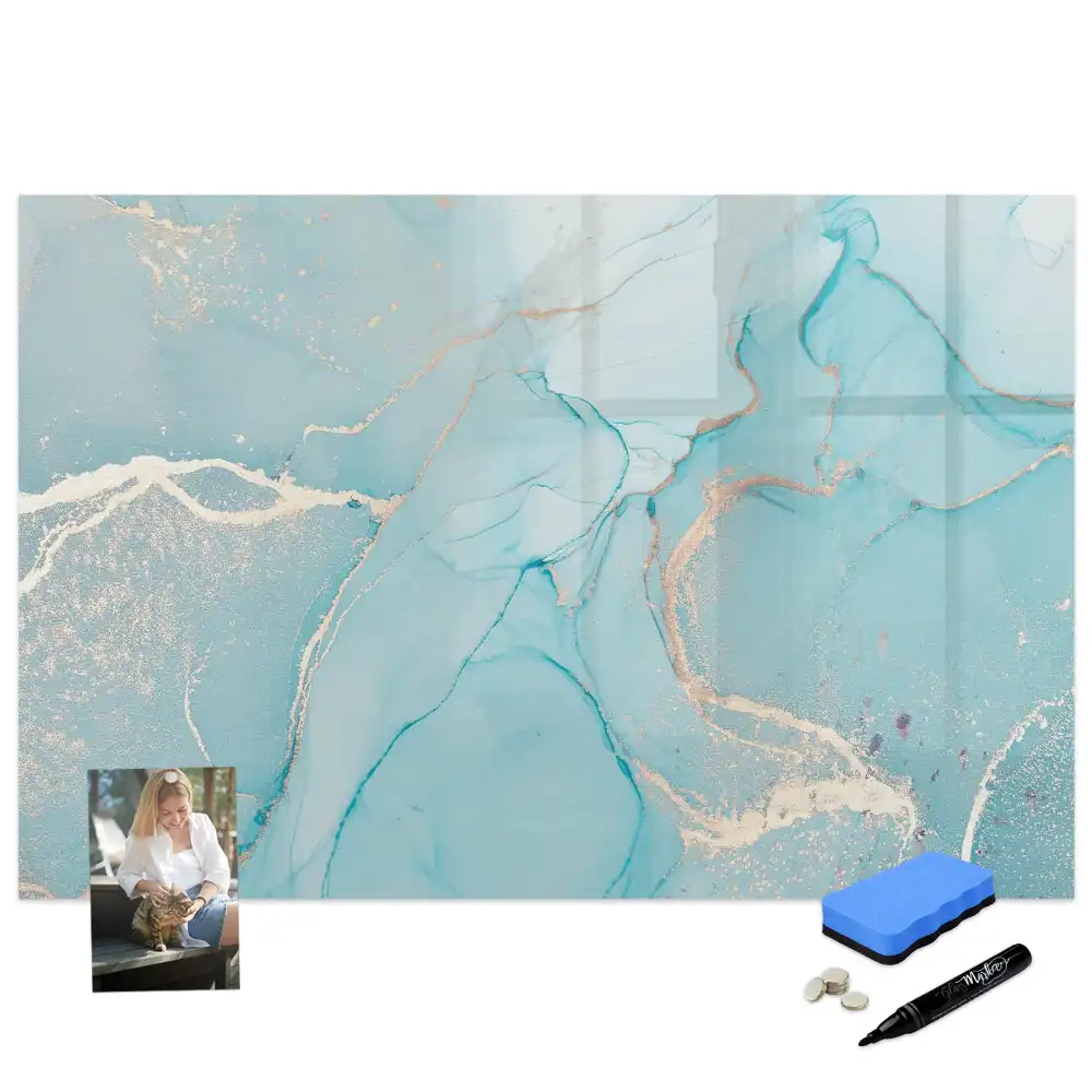 Tableau magnétique mural à dessiner motif marbre