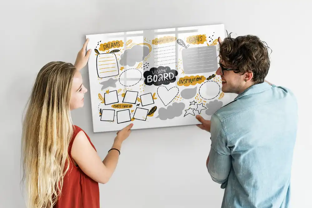 Tableau magnétique pour résolutions du Nouvel An