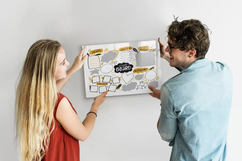 Tableau magnétique pour résolutions du Nouvel An