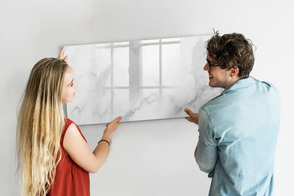 Tableau magnétique pour dessin motif marbre élégant