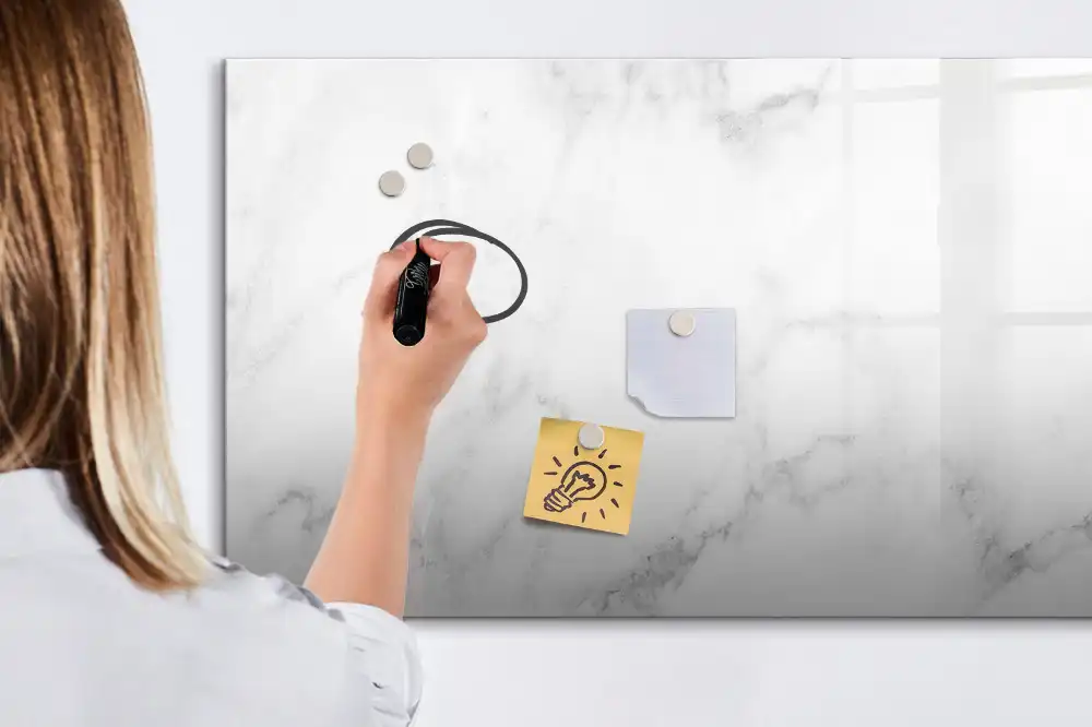 Tableau magnétique pour dessin motif marbre élégant