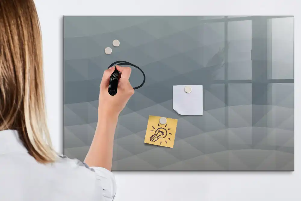 Tableau magnétique à dessiner avec motif abstrait ondulé