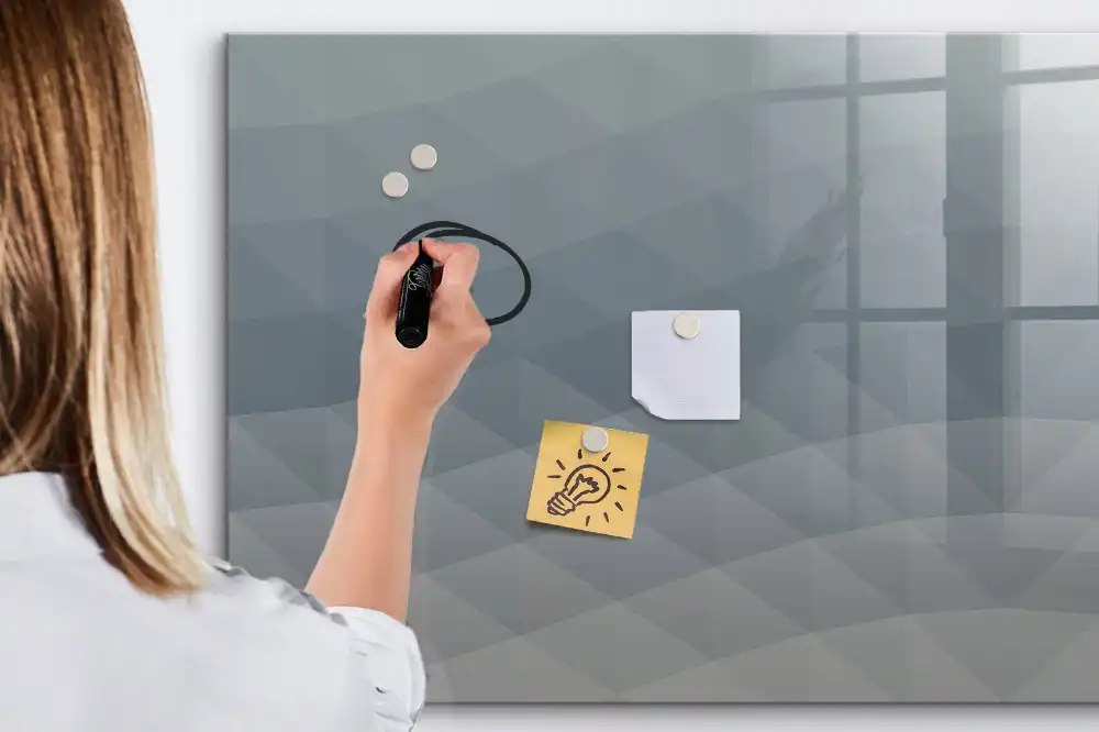 Tableau magnétique à dessiner avec motif abstrait ondulé