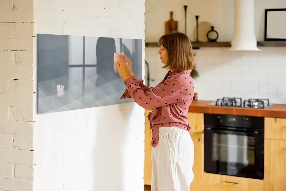 Tableau magnétique à dessiner avec motif abstrait ondulé