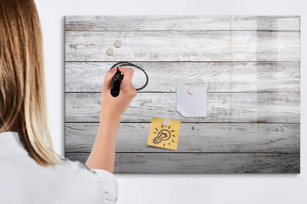 Tableau magnétique en bois peint pour écriture