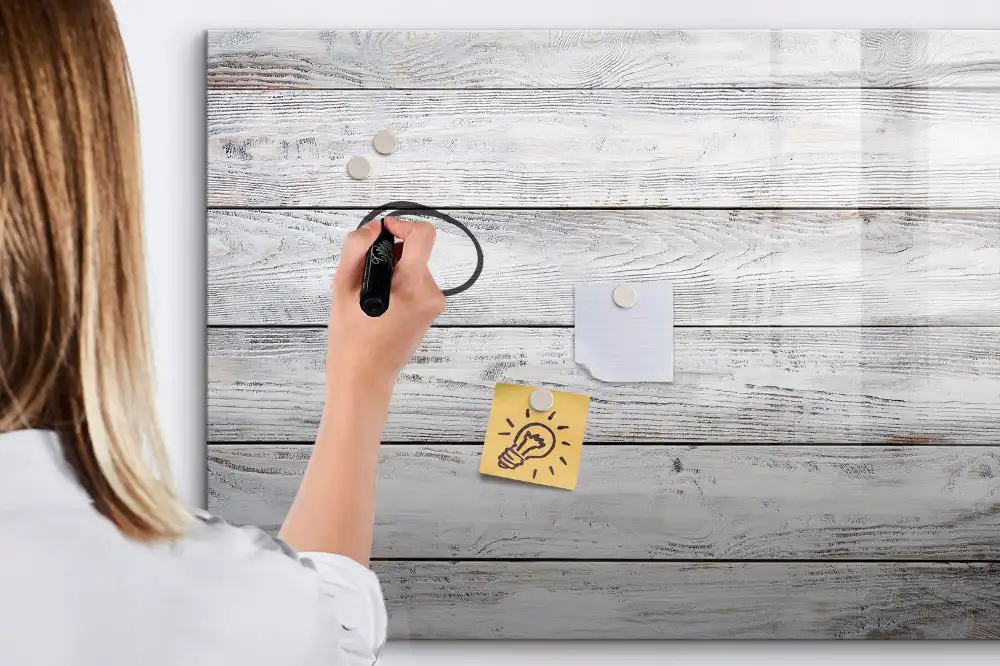 Tableau magnétique en bois peint pour écriture
