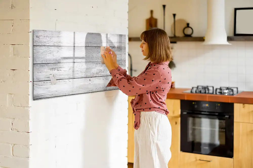 Tableau magnétique en bois peint pour écriture