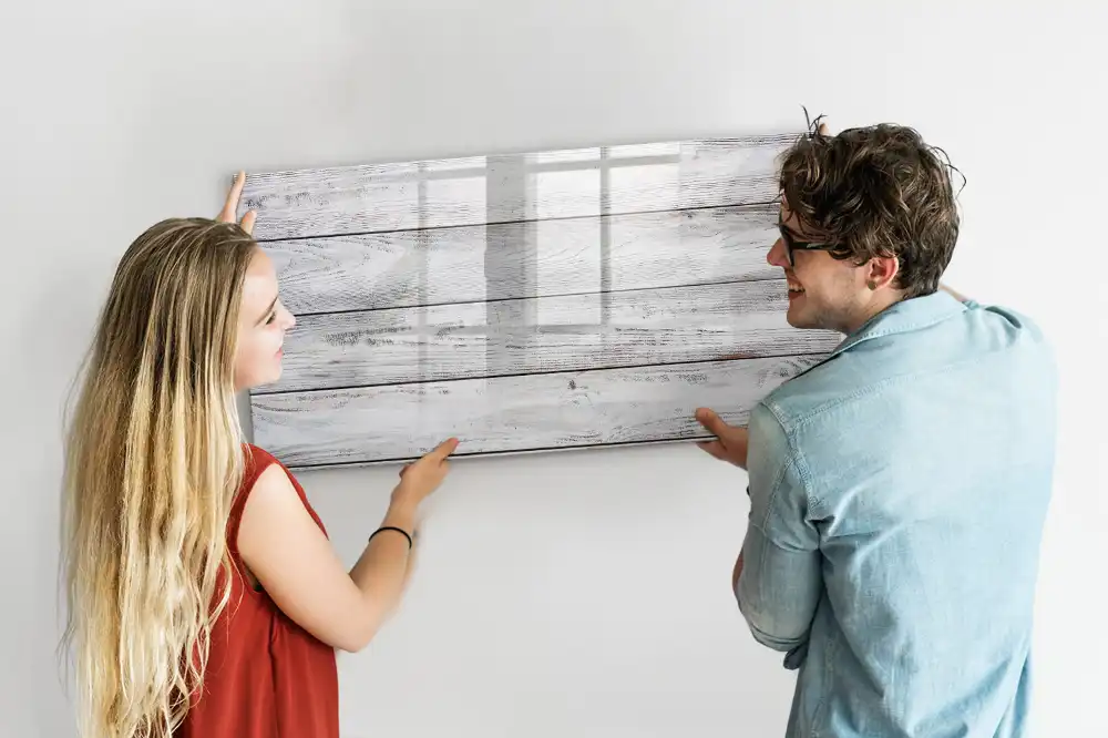 Tableau magnétique en bois peint pour écriture