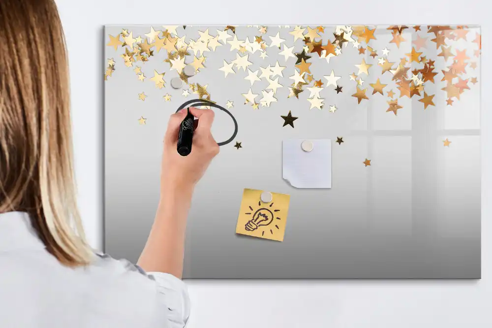 Tableau blanc magnétique effaçable à sec motif étoiles sur le ciel