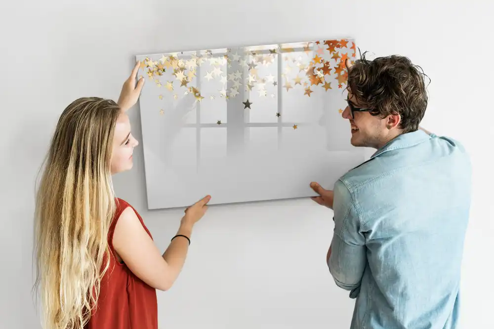 Tableau blanc magnétique effaçable à sec motif étoiles sur le ciel