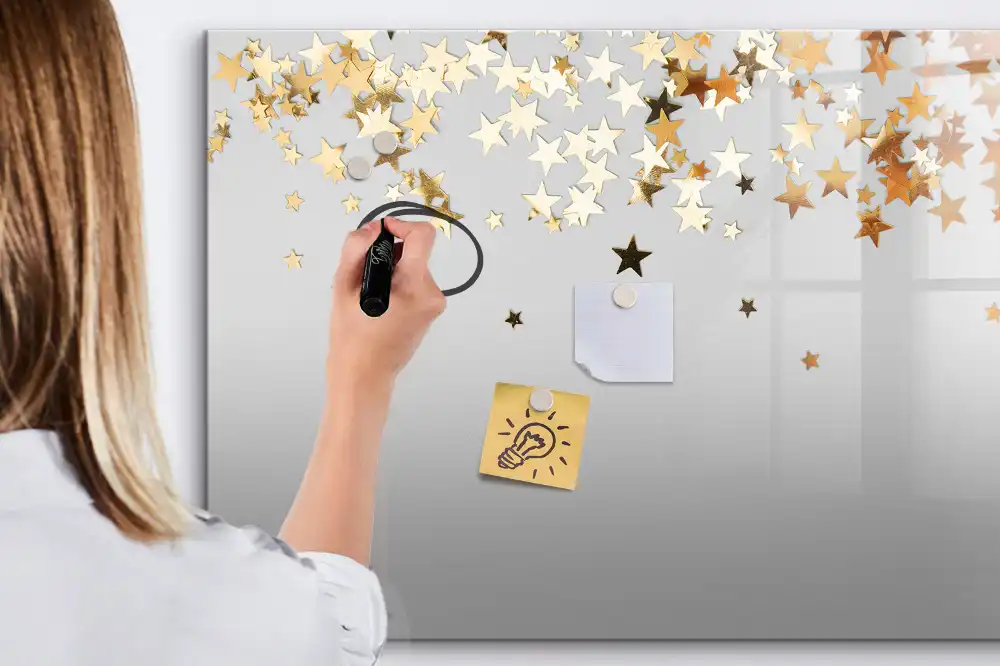 Tableau blanc magnétique effaçable à sec motif étoiles sur le ciel