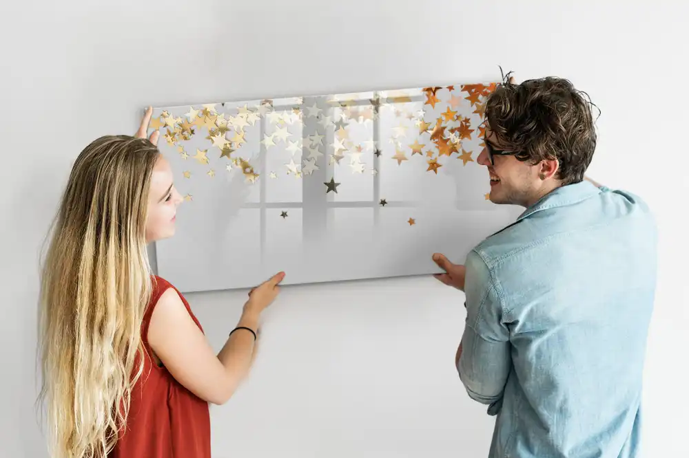 Tableau blanc magnétique effaçable à sec motif étoiles sur le ciel