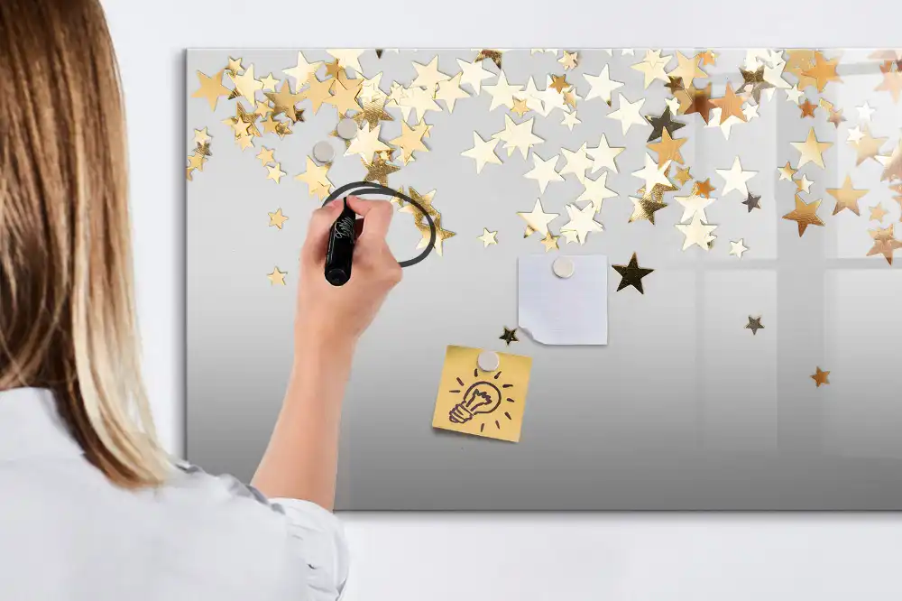 Tableau blanc magnétique effaçable à sec motif étoiles sur le ciel