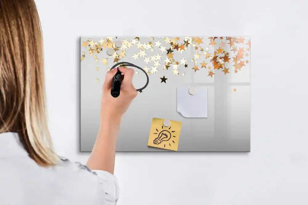 Tableau blanc magnétique effaçable à sec motif étoiles sur le ciel
