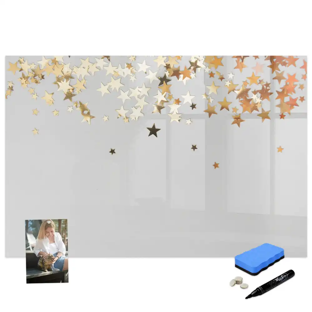 Tableau blanc magnétique effaçable à sec motif étoiles sur le ciel