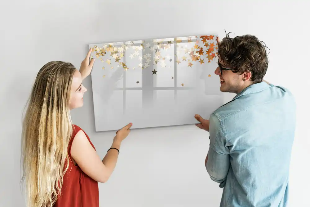 Tableau blanc magnétique effaçable à sec motif étoiles sur le ciel