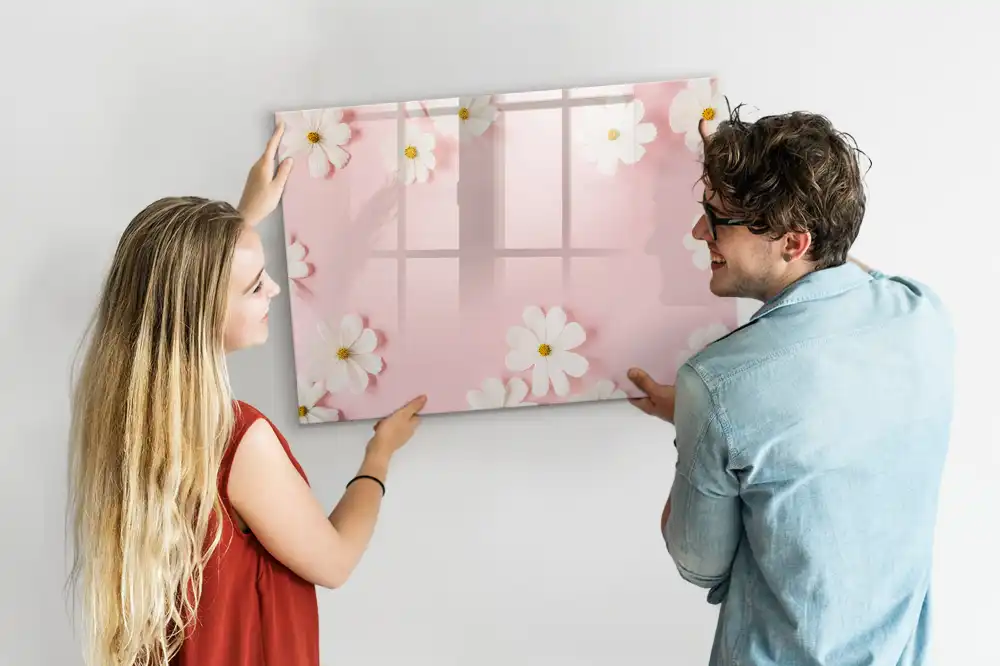 Tableau magnétique à dessiner motif marguerites des champs