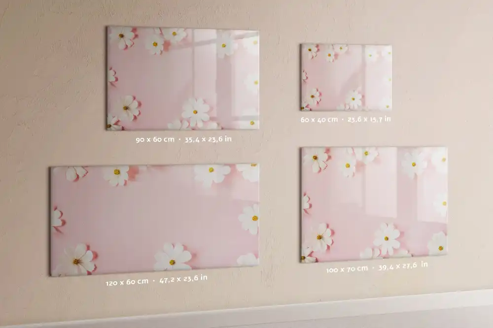 Tableau magnétique à dessiner motif marguerites des champs