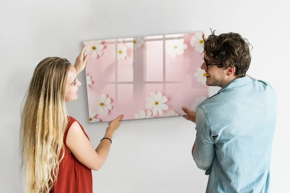 Tableau magnétique à dessiner motif marguerites des champs