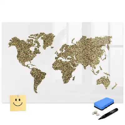Tableau magnétique éducatif carte du monde