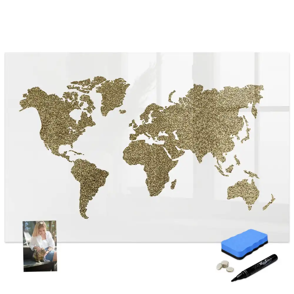 Tableau magnétique éducatif carte du monde