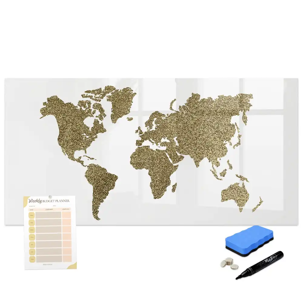 Tableau magnétique éducatif carte du monde