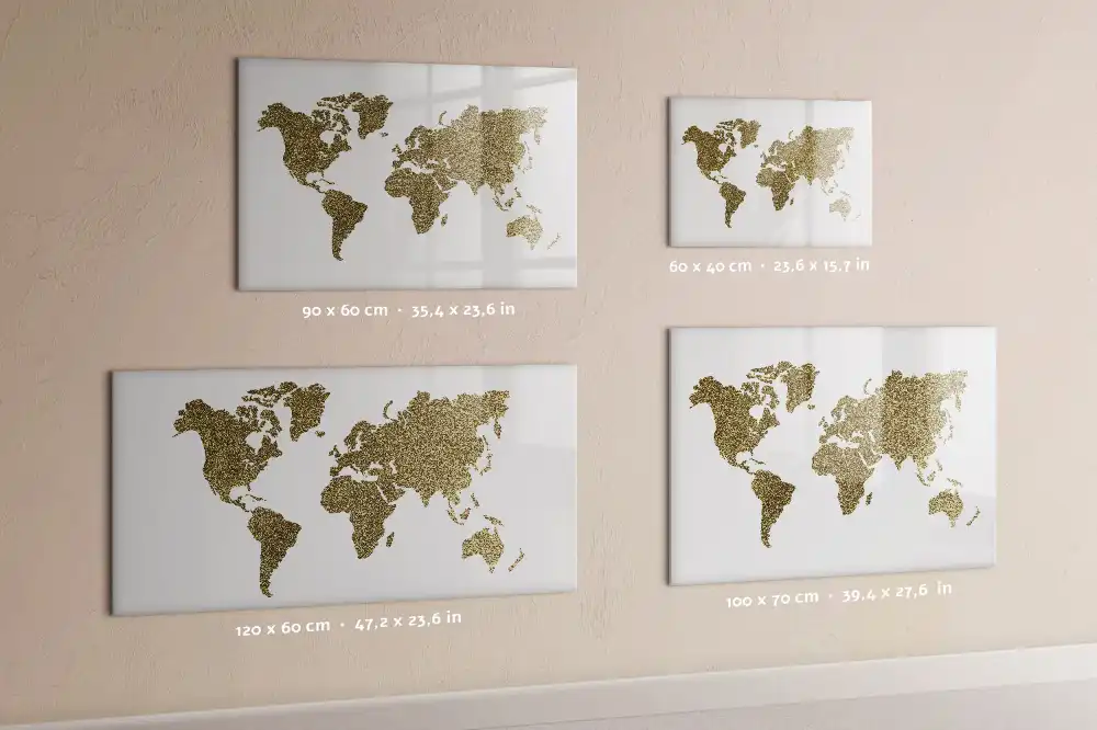 Tableau magnétique éducatif carte du monde