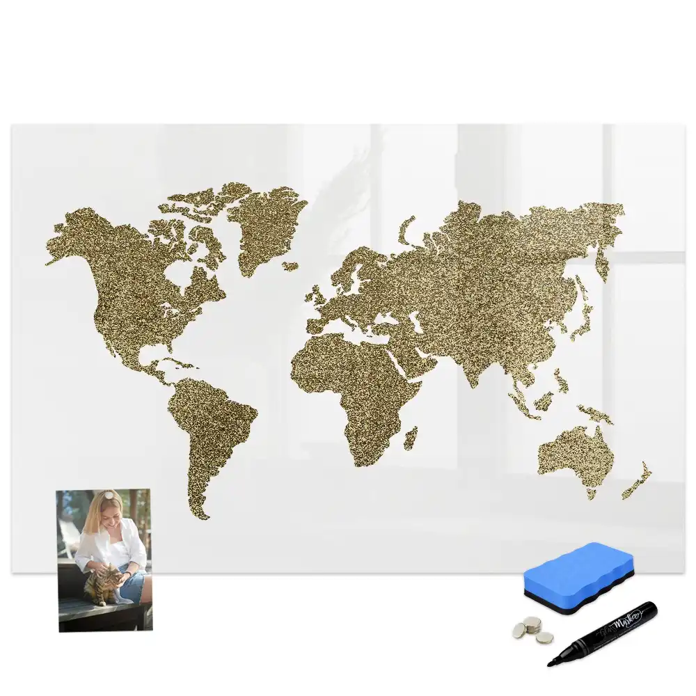 Tableau magnétique éducatif carte du monde