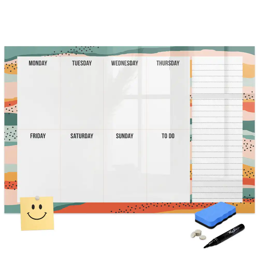 Tableau magnétique agenda hebdomadaire à dessiner