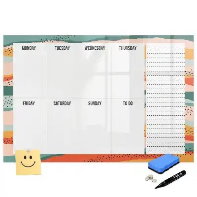 Tableau magnétique agenda hebdomadaire à dessiner