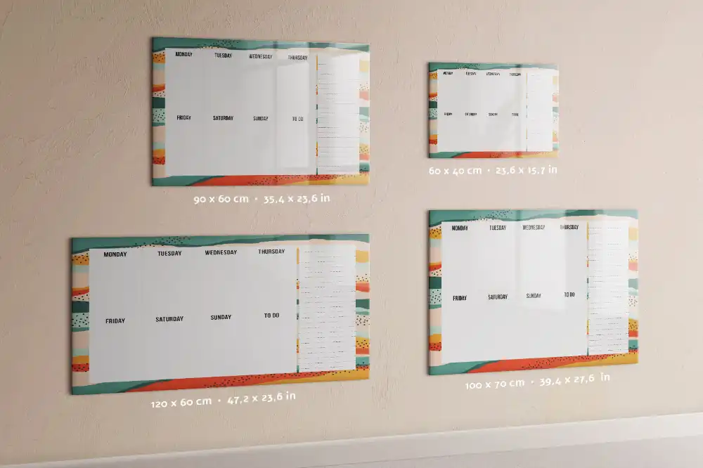 Tableau magnétique agenda hebdomadaire à dessiner