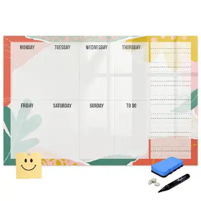 Tableau magnétique hebdomadaire pour calendrier