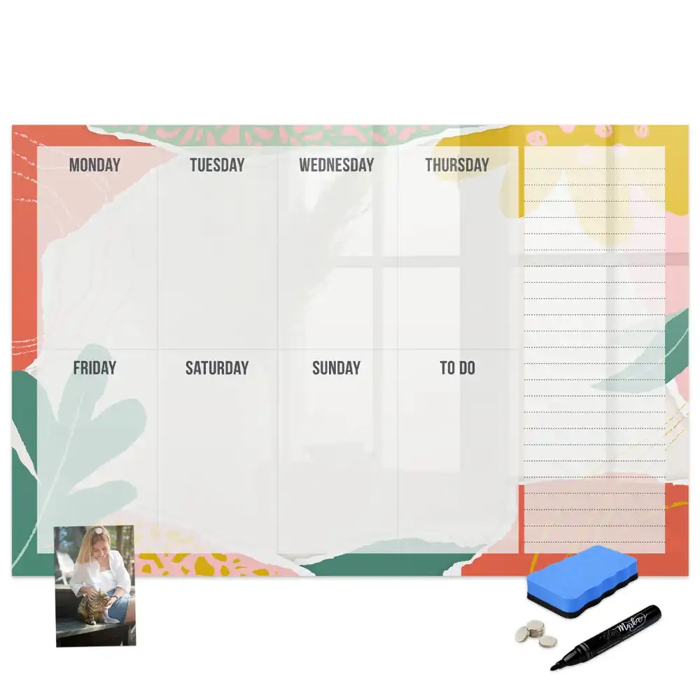 Tableau magnétique hebdomadaire pour calendrier