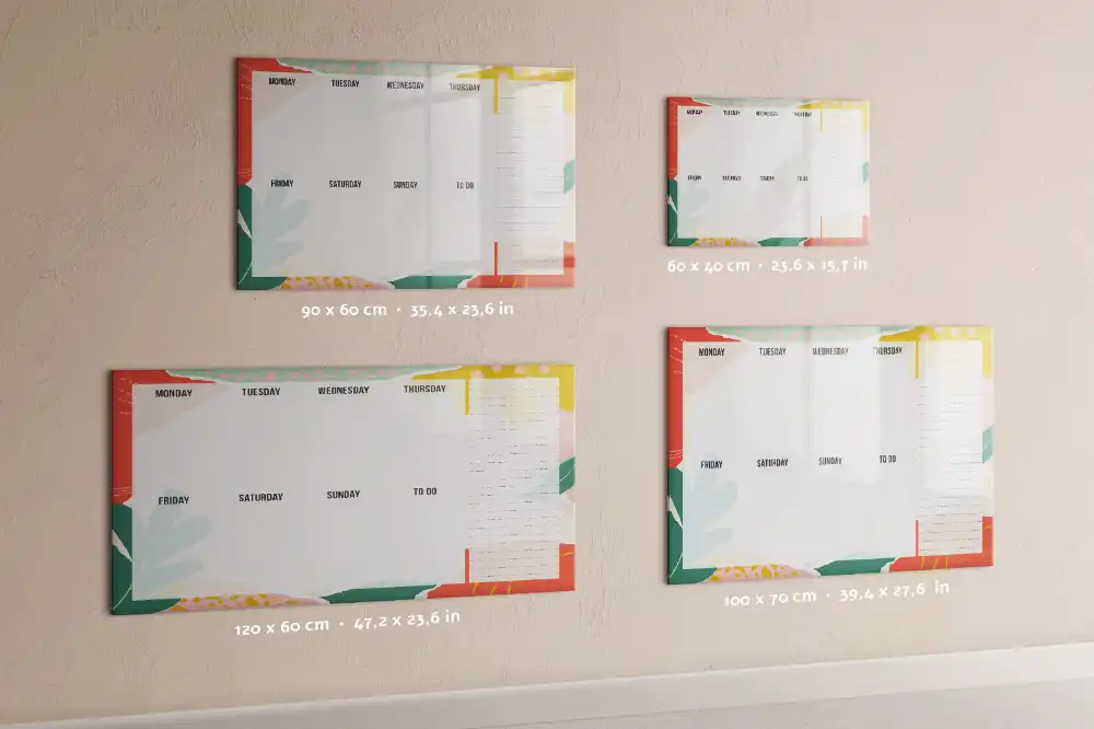 Tableau magnétique hebdomadaire pour calendrier