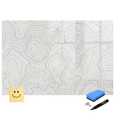 Tableau blanc magnétique effaçable à sec motif taches de couleur