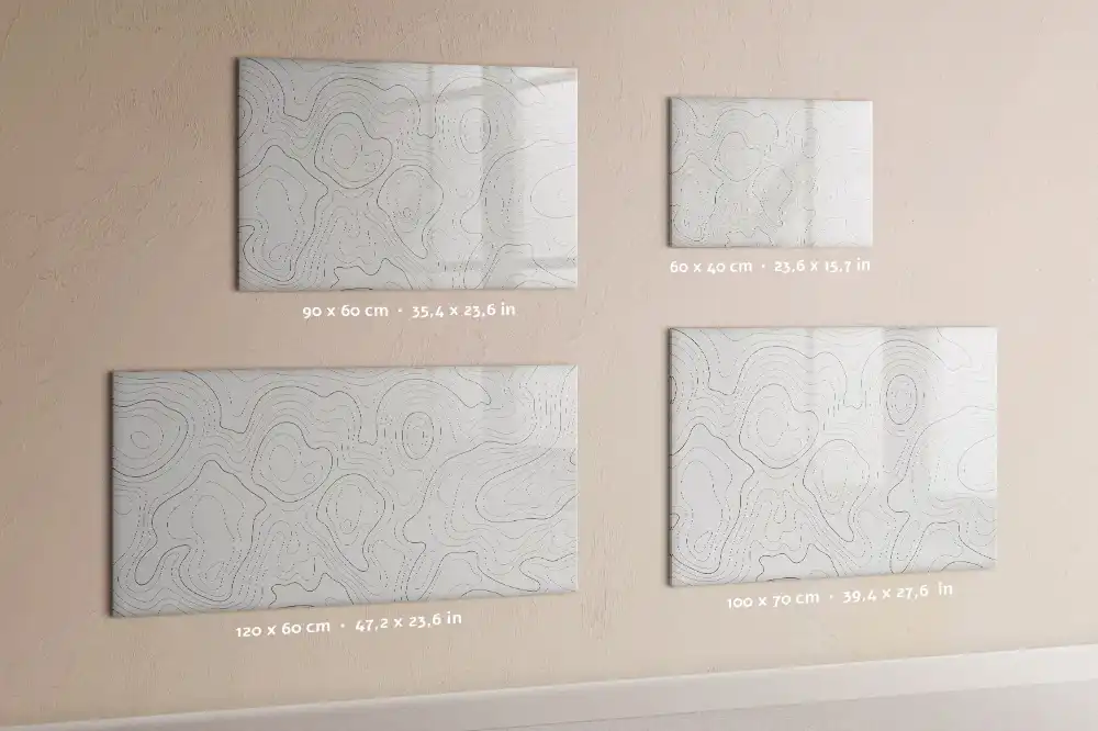 Tableau blanc magnétique effaçable à sec motif taches de couleur