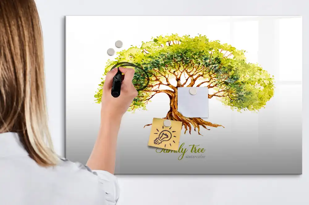 Tableau magnétique à dessiner arbre généalogique multigénérationnel