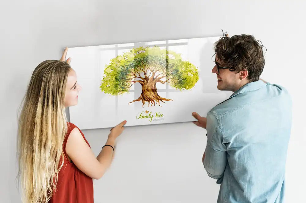 Tableau magnétique à dessiner arbre généalogique multigénérationnel