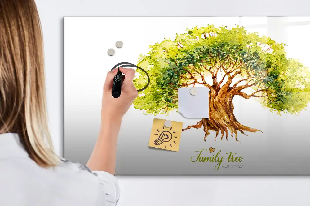 Tableau magnétique à dessiner arbre généalogique multigénérationnel