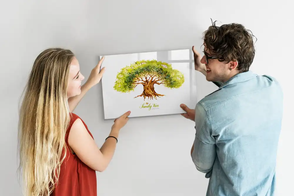 Tableau magnétique à dessiner arbre généalogique multigénérationnel