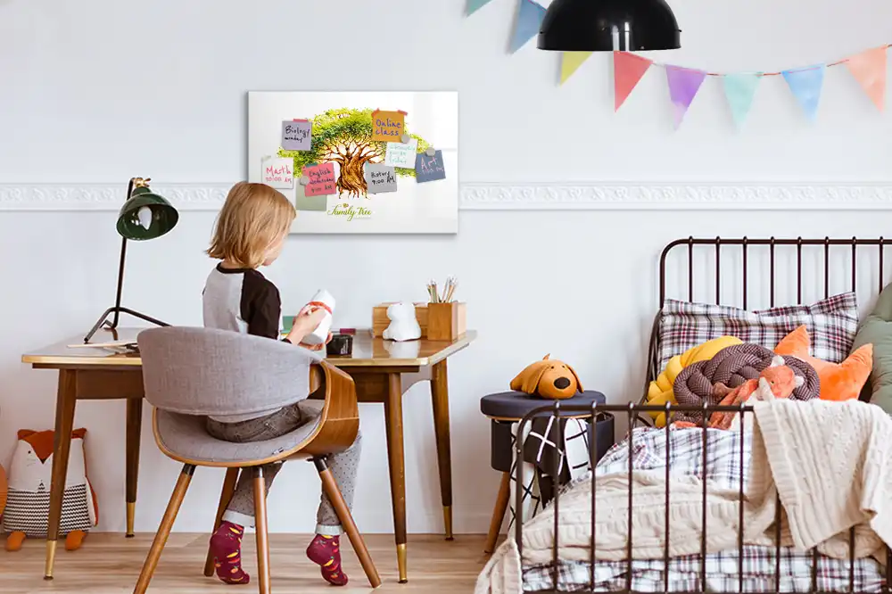 Tableau magnétique à dessiner arbre généalogique multigénérationnel