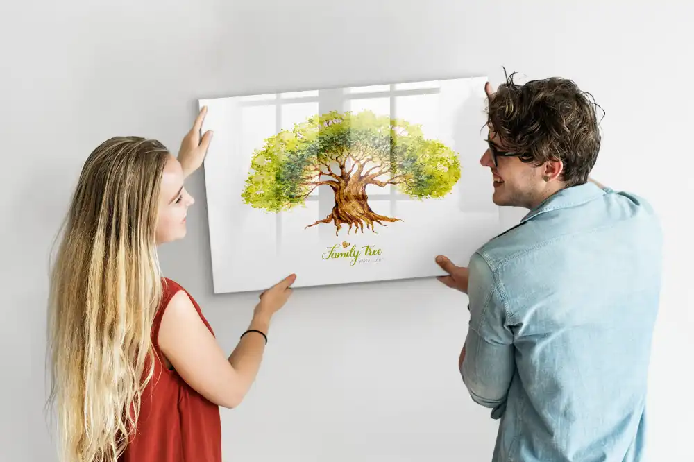 Tableau magnétique à dessiner arbre généalogique multigénérationnel