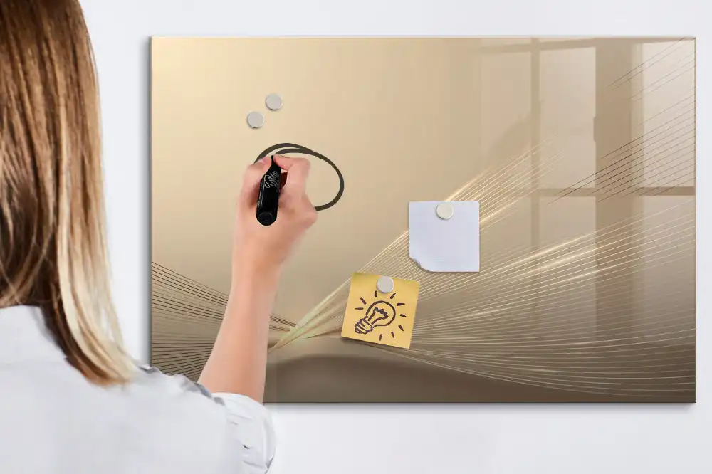 Tableau magnétique à dessiner motif lueur abstraite